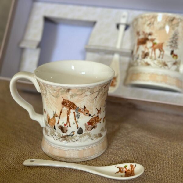 Caja navidad 2 tazas -beige-