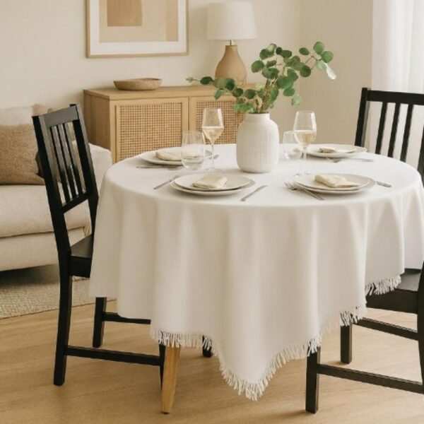 Mantel algodón blanco